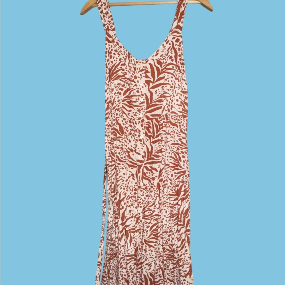 Sincerely Jules Terracotta and White Patterned Dress